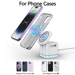 Support de chargeur sans fil magnétique pliable 3 en 1 10W PD <span class=keywords><strong>Charge</strong></span> <span class=keywords><strong>rapide</strong></span> 5V/1A pour iPhone 15 14 13 pour <span class=keywords><strong>Apple</strong></span> <span class=keywords><strong>Watch</strong></span> 8 <span class=keywords><strong>7</strong></span> 6 pour Airpods - Product Image 4