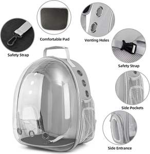 Sac de transport pour animaux de compagnie coloré, grand format, respirant et robuste, pour chat - Product Image 3