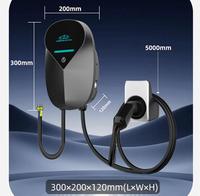 Chargeur mural intelligent pour VE 7 kW 32 A, chargeur de véhicule électrique extérieur résidentiel de niveau 2, station de recharge pour VE pour la maison