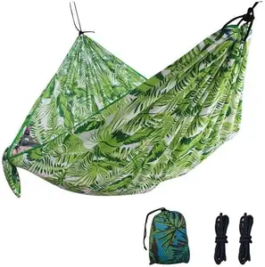 Woqi Full Color Bedrukte Outdoor Draagbare Camping Swing Hangmat Met Draagtas