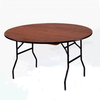 Table de banquet pliante moderne pour l'extérieur, tables rectangulaires et rondes en bois pour les mariages, les hôtels, les événements, vente en gros