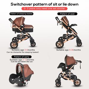 <span class=keywords><strong>Poussette</strong></span> de bébé <span class=keywords><strong>en</strong></span> alliage portable de luxe 4 <span class=keywords><strong>en</strong></span> <span class=keywords><strong>1</strong></span> <span class=keywords><strong>Poussette</strong></span> de landau pliable <span class=keywords><strong>3</strong></span> <span class=keywords><strong>en</strong></span> <span class=keywords><strong>1</strong></span> avec panier de transport multifonctionnel pour les nouveau-nés et les tout-petits - Product Image 5