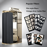 Photomaton de style nordique avec imprimante intégrée pour mariages, événements et divertissements
