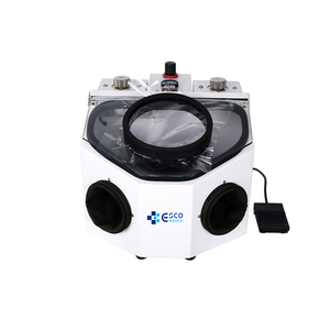 Machine de sablage <span class=keywords><strong>dentaire</strong></span> professionnelle à double stylo électrique, double réservoir, avec port de visualisation en verre et interrupteur au pied pour laboratoire <span class=keywords><strong>dentaire</strong></span> - Product Image 5