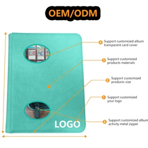 Torson Single-Sleeve 450CADs Yugioh Pokmon TCG impermeable PU cuero Trading Photo <span class=keywords><strong>Album</strong></span> 9-Pocket Card Binder para Trading Paper - Product Image 5