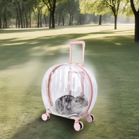 Style de luxe Trolley Cat Box Pratique Léger Pet Carrier Valise Voyage à tout moment avec votre ami à fourrure