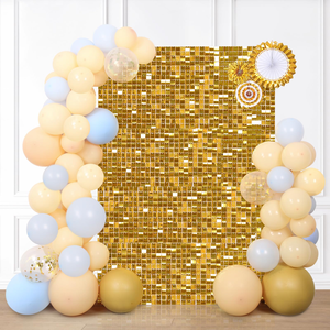 Panel de Pared Brillante con Lentejuelas Rosas de 30*30cm, Telón de Fondo para Decoración de Bodas y Fiestas de Cumpleaños - Product Image 5