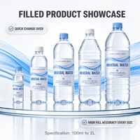 Machine industrielle automatique à grande vitesse pour le rinçage, le remplissage et le bouchage de bouteilles en PET et en verre pour eau potable pure et minérale