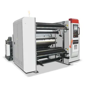 Máquina cortadora de rollos de papel autoadhesivo de 1400mm y 1600mm con alimentador sin eje