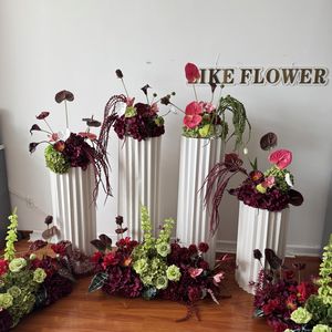 Ensemble <span class=keywords><strong>de</strong></span> table à manger, décorations <span class=keywords><strong>de</strong></span> douche, fleurs d'amarante bordeaux, centres <span class=keywords><strong>de</strong></span> table <span class=keywords><strong>de</strong></span> mariage, fleurs d'anthurium, fleurs artificielles, <span class=keywords><strong>bouquet</strong></span> - Product Image 4