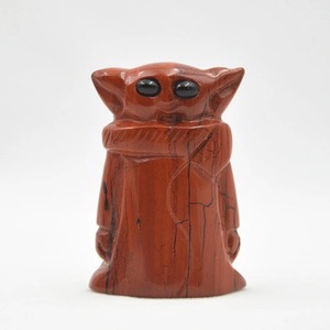 Alieni in Cristallo di Diaspro Rosso Naturale Colorato per Arti e Mestieri, Alieni Intagliati a Mano in Cristallo - Product Image 3