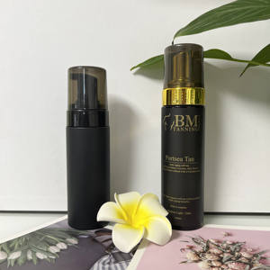 Nouvelle marque de gomme <span class=keywords><strong>autobronzante</strong></span> en plastique <span class=keywords><strong>mousse</strong></span> pompe bouteille 100ml 120ml 200ml or argent haut moussant nettoyant 100% bouteilles en plastique - Product Image 1