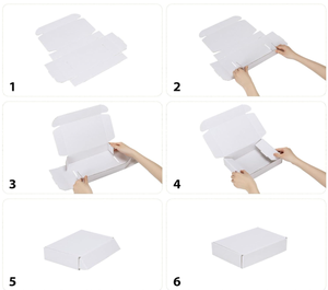 Caja de Transporte 4x4x2 - Caja de Cartón Corrugado Blanca, Utilizada para Embalaje, Envío por Correo y Fines Comerciales. - Product Image 3