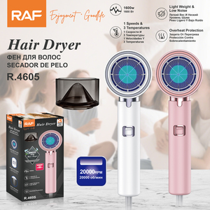 ไดร์เป่าผม RAF Professional 1600W 20000 รอบต่อนาที มอเตอร์พกพา น้ำหนักเบา เสียงเบา ป้องกันความร้อนเกิน R.4605 RAF Professional 1600W - Product Image 4