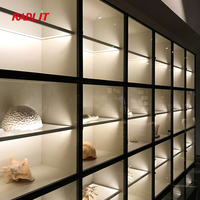 Éclairage de vitrine pour armoire, éclairage LED DC12V en aluminium et verre moderne, écologique, durable, finition polie, fabrication OEM/ODM