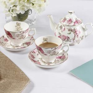 Stylishly Designed Ceramic Coffee Set Must-Have Drinkware for Homeowners to Enhance Any Coffee Moment Customizable 5 Pcs <strong>Teaset</strong> - Product Image 3