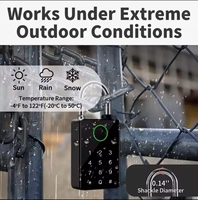 Serrure de Porte Intelligente TUYA/TTLOCK avec Clavier Numérique, Cadenas Électronique de Sécurité avec Carte Intelligente et Empreinte Digitale
