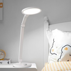 LED Smart <b>Desk</b> Lamp 14W Touch Dimmable Student Eye Protection Reading Light For <b>Study</b> Bedroom Minimalist Design White Plastic - Product Image 3