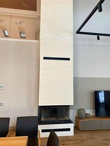 Flatstone Designs Silvia White Marble Pattern <b>Sheet</b> Natural Stone Veneer-Waterproof Durable for Outdoor Interior <b>Wall</b> <b>Cladding</b> - Product Image 4