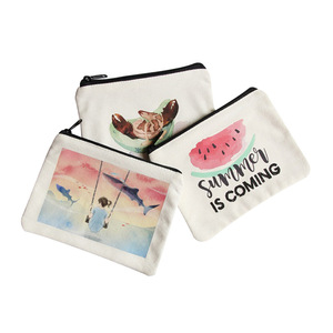 Makeup Bag Canvas Cosmetic Bag Small Makeup Pouch Storage Bags Organize Handbag