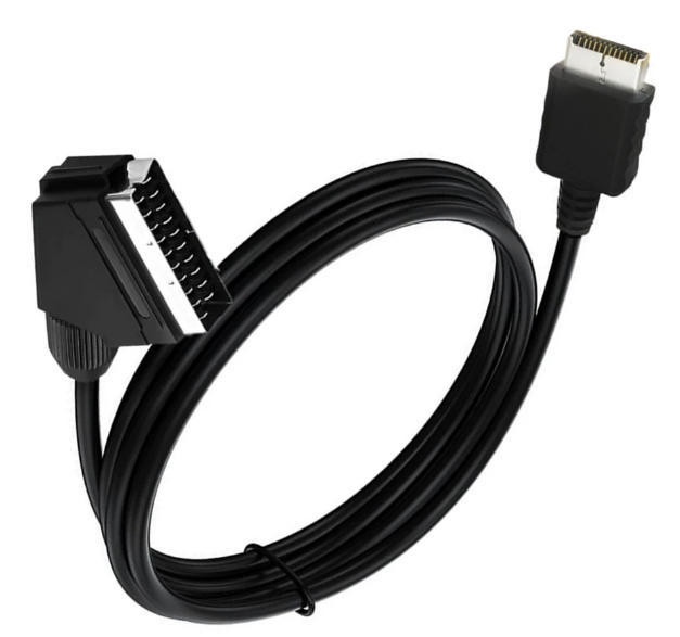 New RGB 1.8m Scart Audio Video Cable Wired Game Console Accessory for PS2 PS3