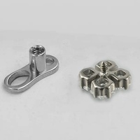Clous de piercing microdermiques en titane 14G avec zircone cubique pour cartilage, hélix, tragus, boucles d'oreilles en titane
