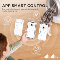 OEM/ODM Grand bac à litière automatique intelligent pour chat avec contrôle par application pour accessoires de litière pour chat