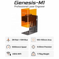 Máquina de Marcado Láser Dual Galvo con Lente F-theta, Láser de Fibra IR de 2W, Láser Azul de 10W, Grabador de Alta Velocidad de 5000 mm/s, Manualidades Personalizadas