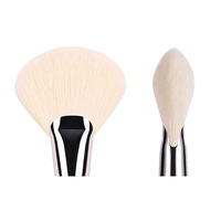 003 Gagang Kayu Ebony Seri Kuas Makeup 41 Buah Kuas Bedak Bentuk Kipas Rambut Sintetis Kuas Tunggal Bulu Kambing Premium