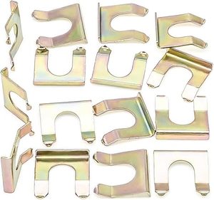 Clip di Fissaggio a U in Metallo per Tubi Freno, Morsetti Sostitutivi per Cavi Freno per Auto, Moto, Camion e Lavorazione Lamiera - Product Image 1