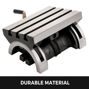 Heavy Duty 10x7inch Tilting Milling Machine 0-90°Adjustable <b>Swivel</b> Angle <b>Plate</b> 3 T-slots Adjustable Crank Handle for Grinding - Product Image 2