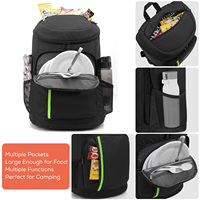 Sac à dos isotherme souple de grande taille pour sacs de créateur, avec couvercle distributeur zippé, idéal pour le campus et les activités de plein air