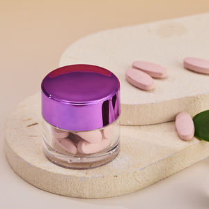 Bouteille en plastique PS transparente à <span class=keywords><strong>double</strong></span> paroi avec bouchon à vis de 20 ml, 40 ml, 140 ml pour produits de santé, usage industriel, stockage de pilules - Product Image 1