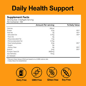 Cápsulas de Aceite de Semilla de Calabaza OEM ODM con Calorías, Proteínas y Fibra Dietética, Refuerza el Sistema Inmunológico, Protege la Salud Digestiva - Product Image 2
