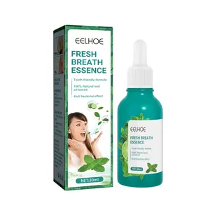 Spray buccal à la menthe bio Rafraîchisseurs d'haleine pour la bouche sèche Spray santé bucco-dentaire naturel avec ingrédient feuilles