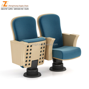 Современное кресло для лекционного зала с опциональной табличкой для номера и микрофоном, обивка из велюра, сиденье для аудитории - Product Image 1