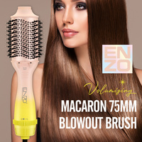 ENZO Sèche-cheveux Brosse 4 en 1 Professionnel One Step Sèche-cheveux Styler Volumizer Céramique Portable Peigne à Air Chaud