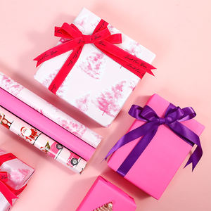 2024 New <b>Christmas</b> Print Gift <b>Wrapping</b> <b>Paper</b> Packing 43*300 cm Pink Gift Wrap <b>Paper</b> Packaging - Product Image 4
