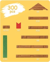 Ensemble de cabane en rondins en bois jouet de maison de construction pour les tout-petits Kit de Construction STEM classique Compatible avec Lincoln Log