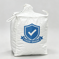 Sac Big Bag en PP vierge, panneau en U, qualité alimentaire, PP laminé, 4 boucles, FIBC avec doublure PE pour lait en poudre, produits laitiers, préparation infantile, certifié BRC