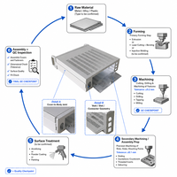Boîtier de serveur industriel en tôle d'aluminium sur mesure OEM, 19 pouces, 1U 2U 3U, pour montage en rack