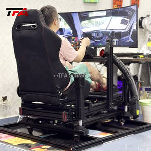 Simulateur profil aluminium volant personnalisé Cockpit simulateur de jeu de conduite superbe Cockpit avec vraie chaise course - Product Image 5