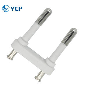 2 פין 4.0 מוצק שני תקע עגול סוגר אירופאי סטנדרטי ראש שחור ולבן משלוח דגימות - Product Image 3