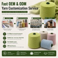 14NM Soft Mercerized Wool Touch Fuzzy Yarn Polyester High Tenacity Brushed Fancy Yarn for Durable Heavy Winter Knitwear Bulk