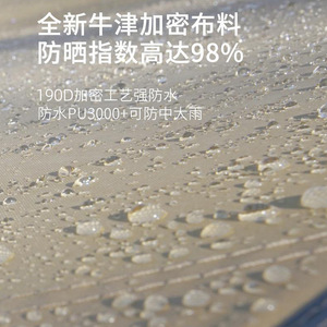 Carpa Clásica Tipo Gable de 3x3m, de Nailon Impermeable, para Acampar al Aire Libre, con Protección Contra la Lluvia y el Sol, Ideal para Picnic - Product Image 4