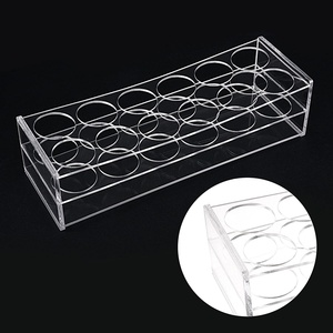 Support de tubes en acrylique personnalisé, diamètre du trou de 40 mm, 12 compartiments, transparent, logo personnalisé imprimé en sérigraphie, tubes de laboratoire de 100 ml, garantie de 3 ans - Product Image 4
