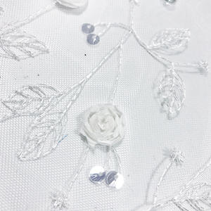 Kain jaring bordir 3D untuk kostum Dress-up anak-anak dan gaun Formal, menampilkan pola bordir - Product Image 5