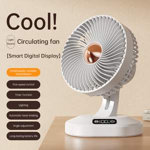 Mini Desktop <b>Rotating</b> Fan Portable Usb Rechargeable Fashion Design Adjustable Low Noise for Household and Outdoor Compact Design - Product Image 4