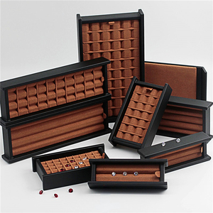 Bán Buôn Lớn Đa Chữ Số Đá Quý Lưu Trữ Hộp Kim Cương Hiển Thị Hộp V Rãnh Đầy Màu Sắc Đá Quý Hộp Xách Tay Đá Quý Hiển Thị Khay Với Nắp - Product Image 3