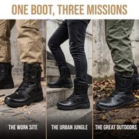 Chaussures de travail légères et protectrices de couleur personnalisée, chaussures de travail d'extérieur, chaussures de sécurité imperméables mi-hautes pour hommes